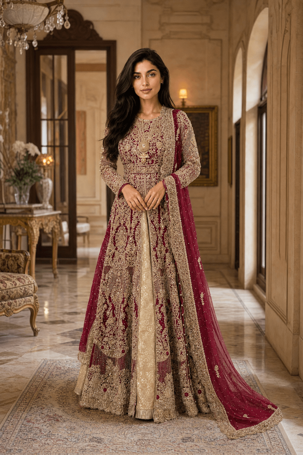 3 piece bridal gown