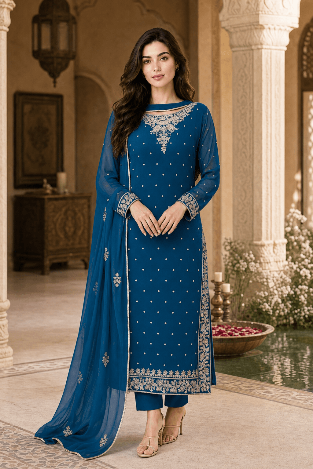 Chiffon 3 piece suit