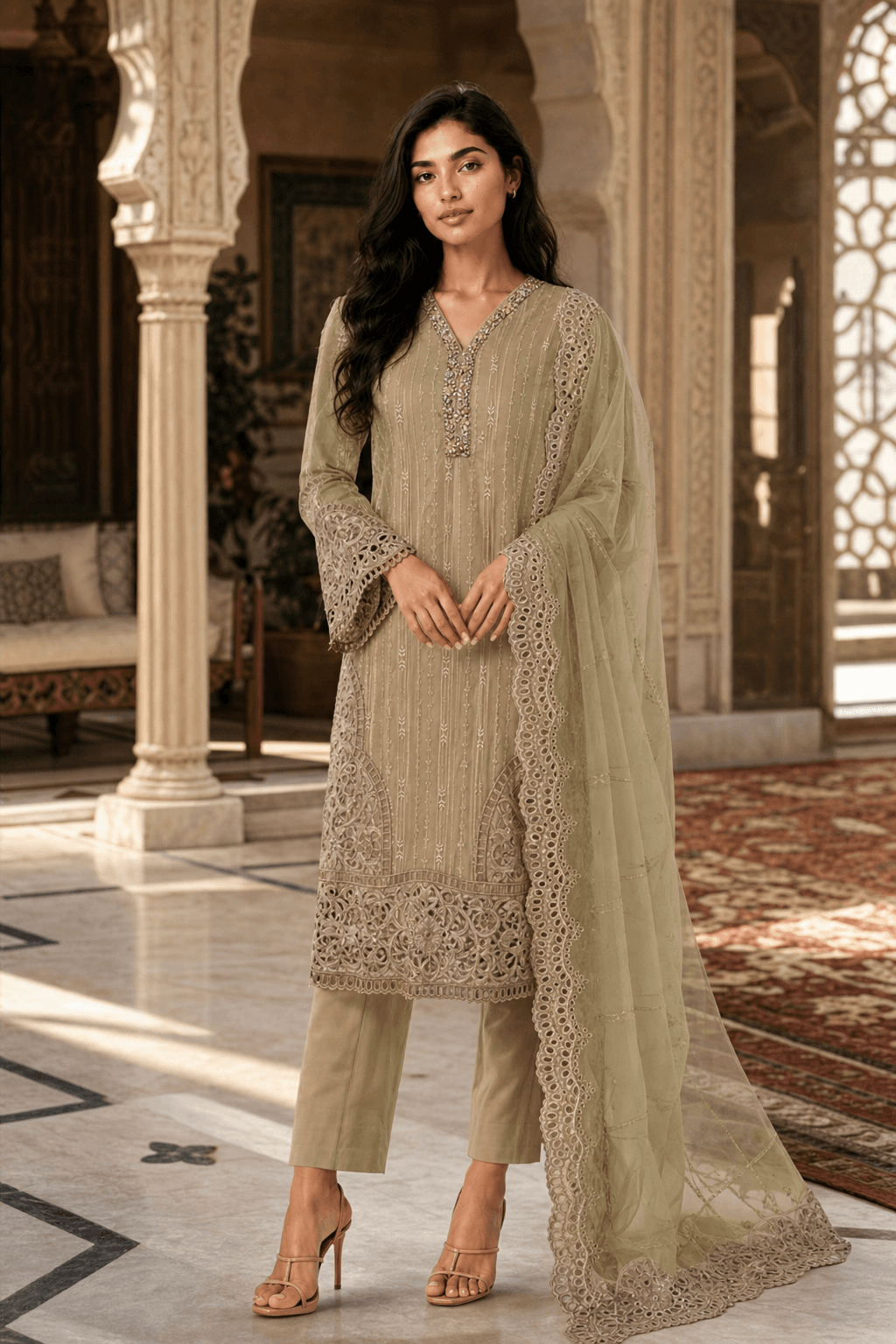 Maria.b chiffon outfit