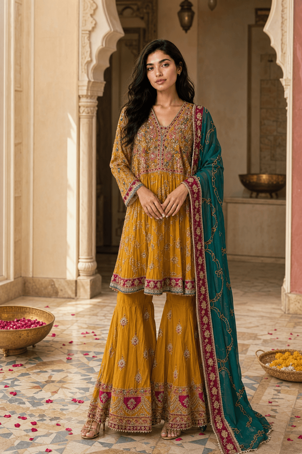 Mehndi gharara