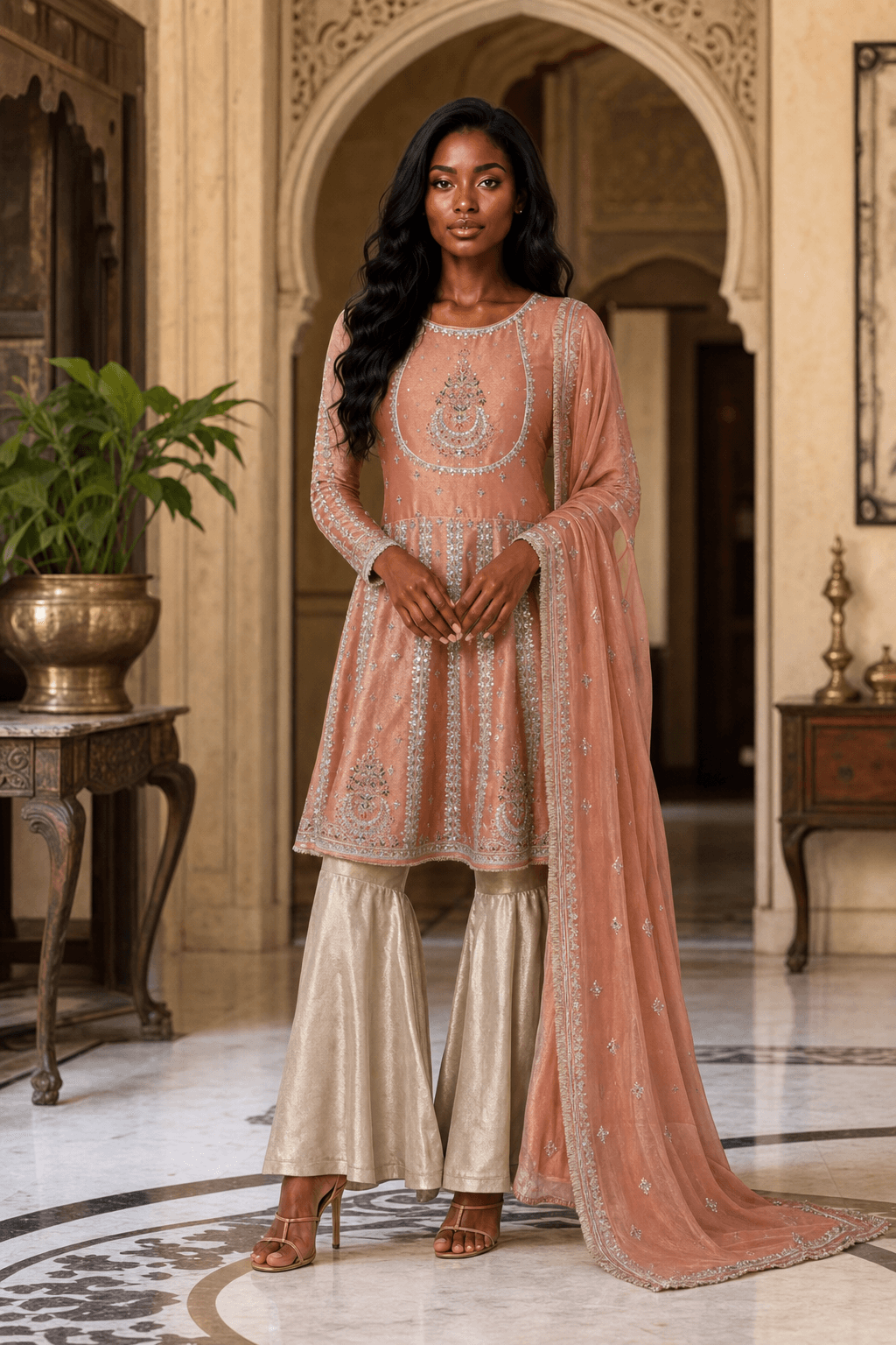 Heavy 3 Piece Gharara Suit