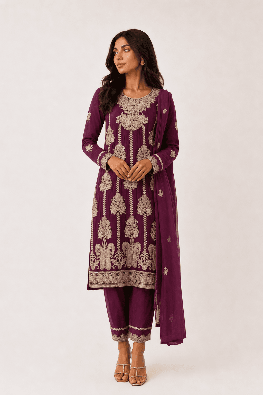 Embroidered suit