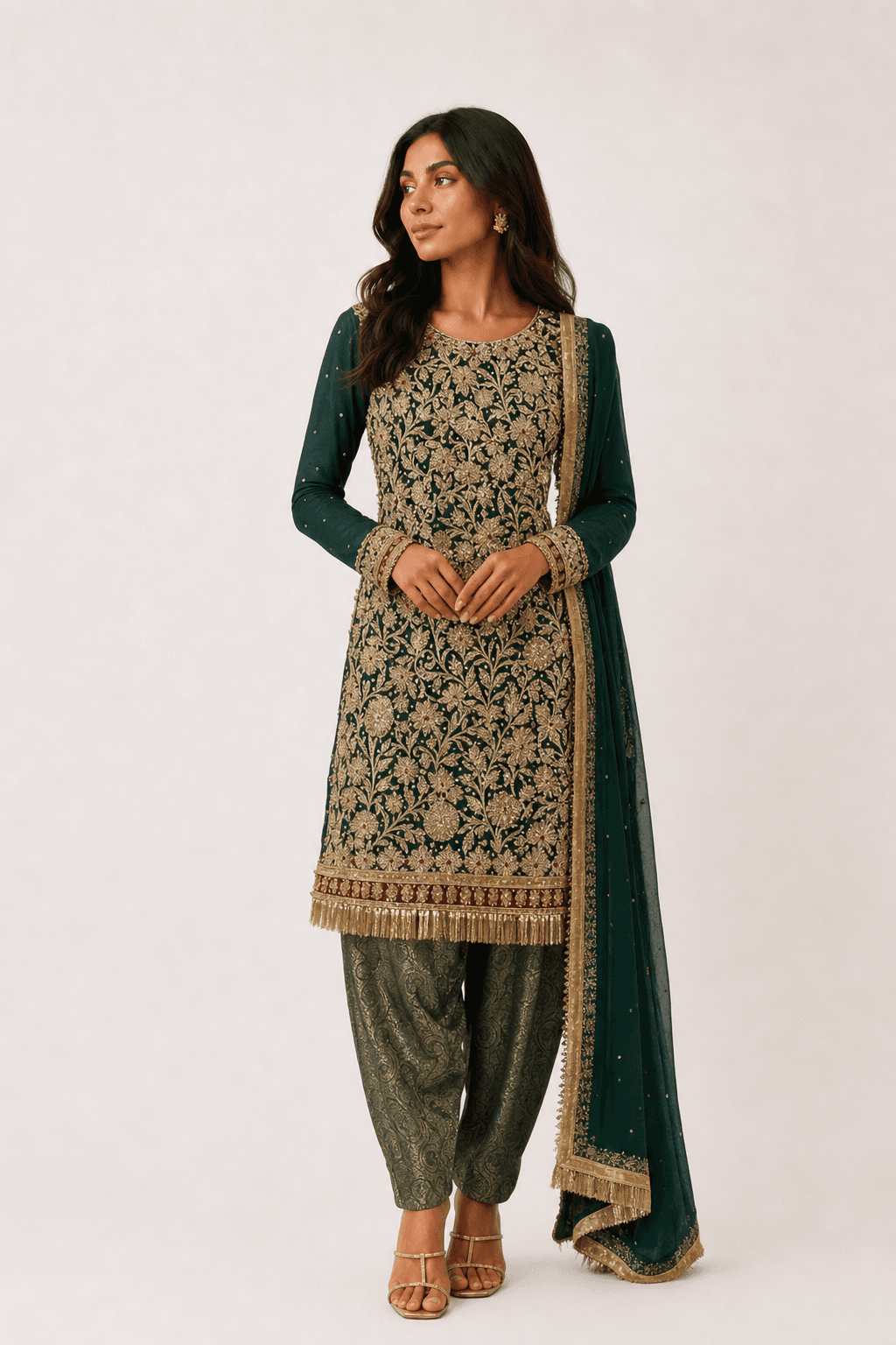 Embroidered suit