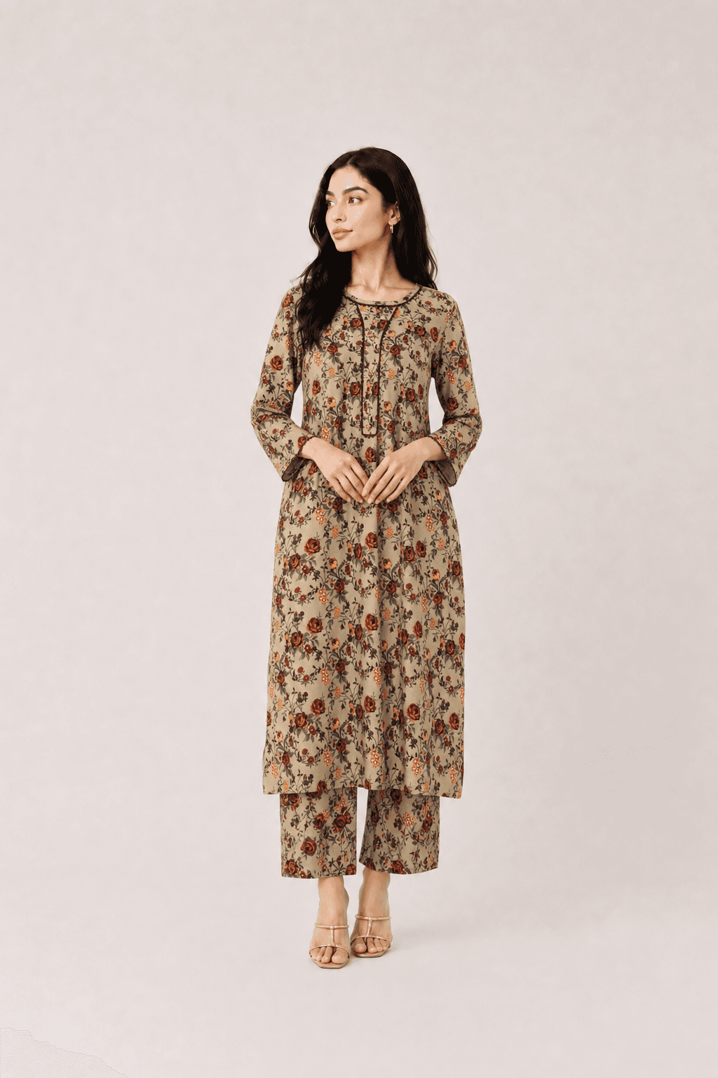 Floral kameez with pants