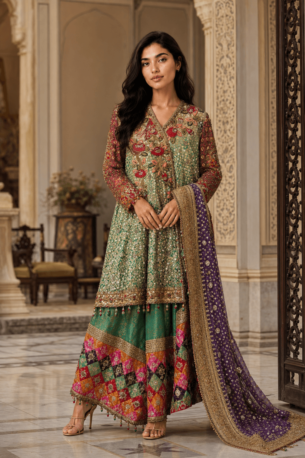 Annus Abrar beautiful heavy Angrakha