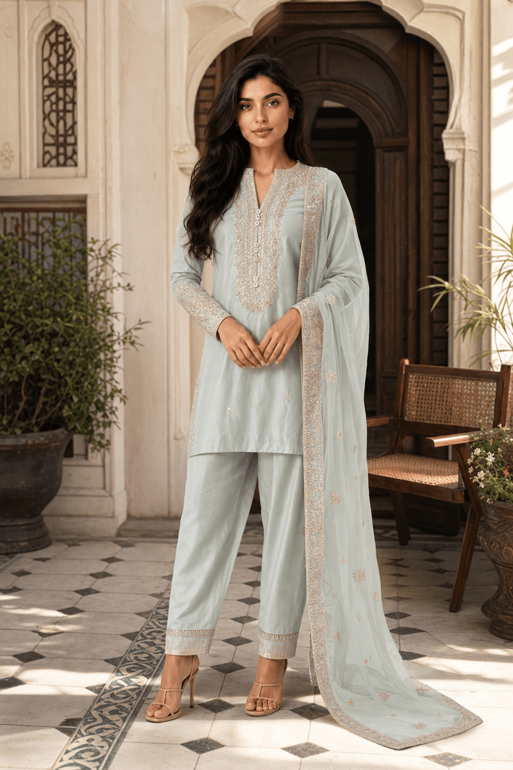 Light blue suit