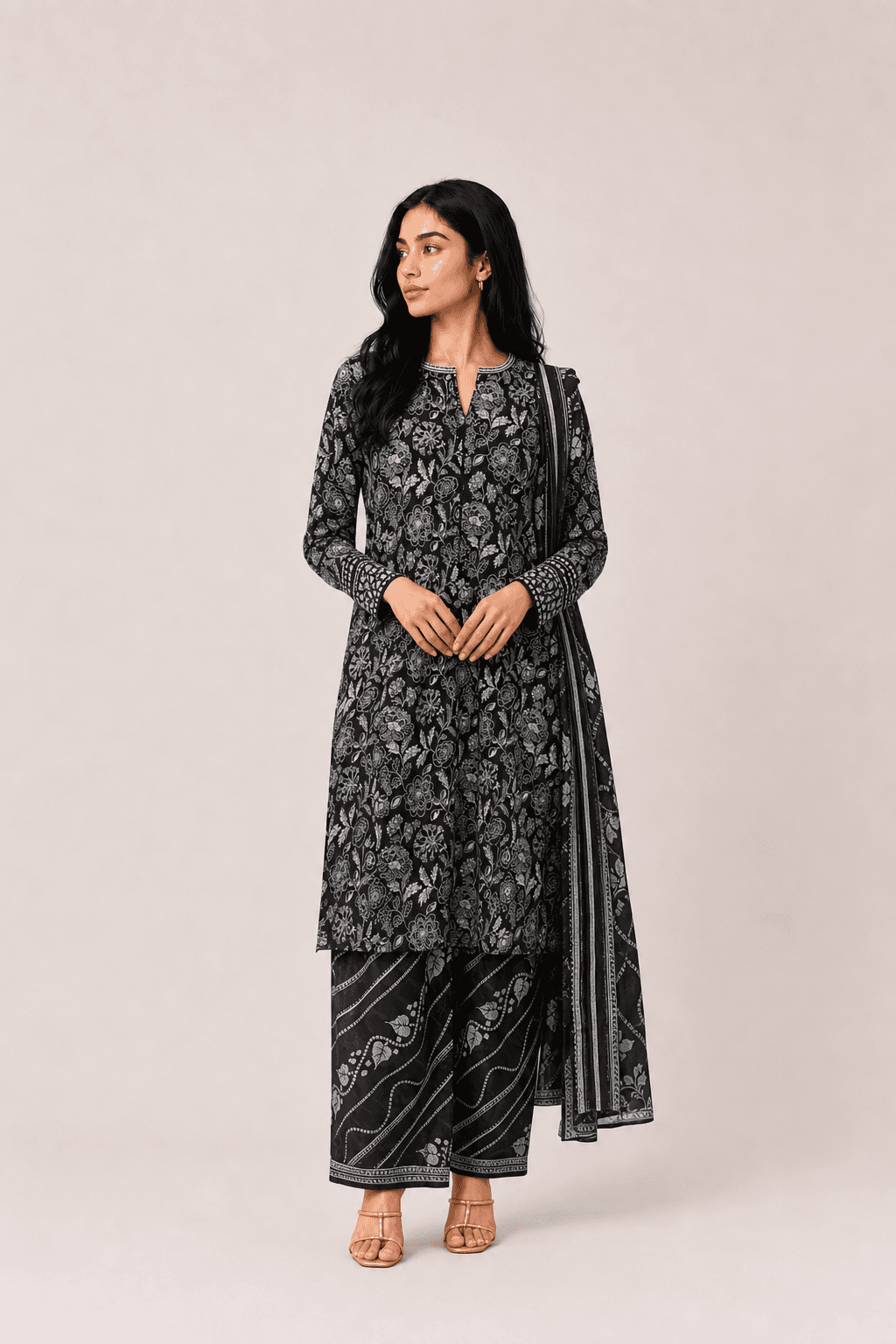 2 Piece Authentic Alkaram Pret (Calico) Suit with Shirt and Dupatta brand new