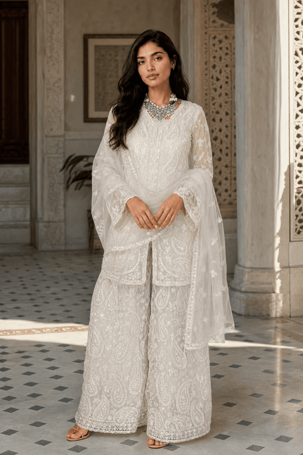White/ivory bridal dress