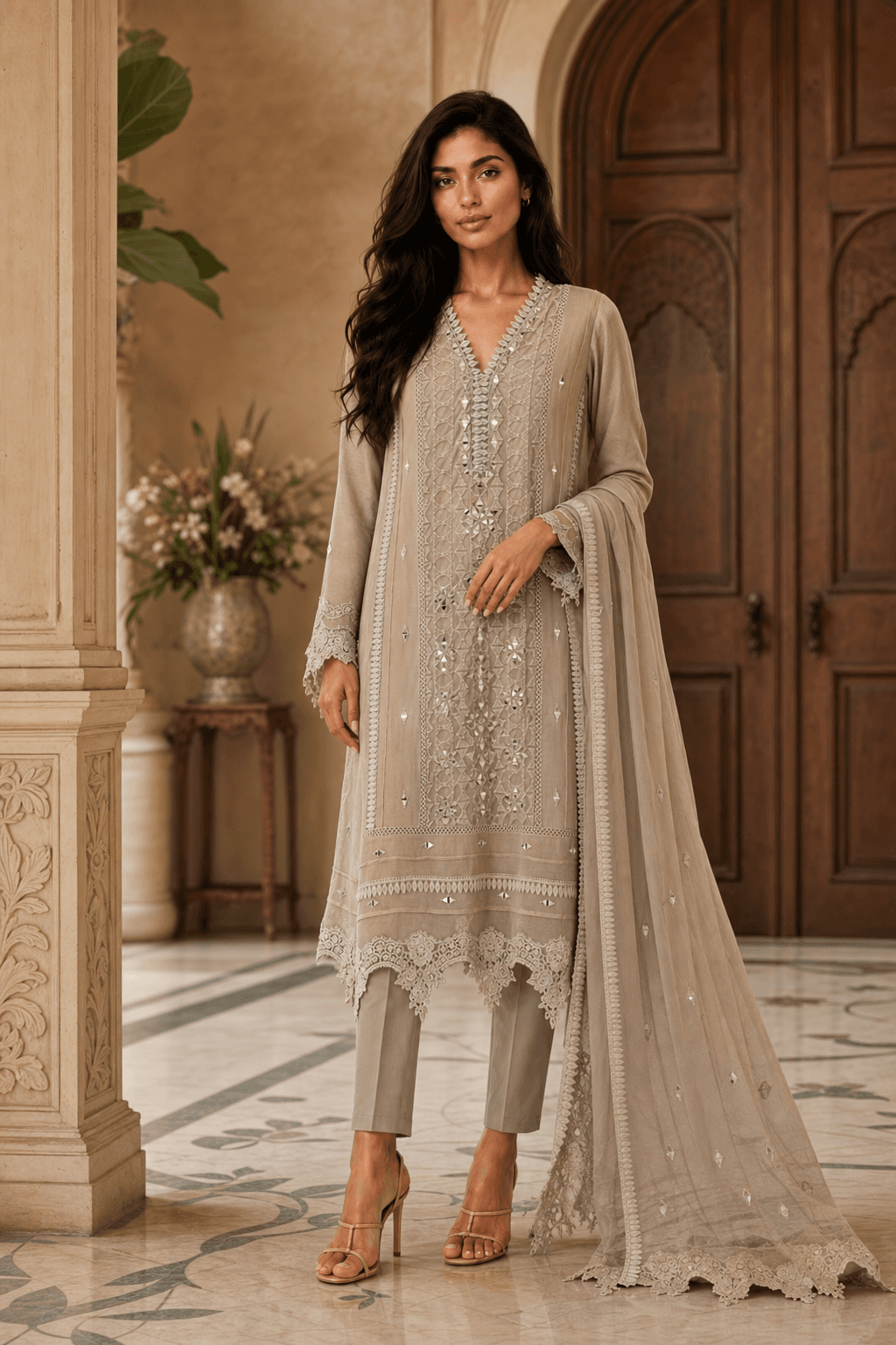 Khaadi Net Sand Formal